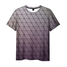 Мужская футболка 3D с принтом Кольчуга из треугольников в Кировске, 100% полиэфир | прямой крой, круглый вырез горловины, длина до линии бедер | абстракция | геометрия | текстура | узор