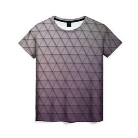 Женская футболка 3D с принтом Кольчуга из треугольников в Кировске, 100% полиэфир ( синтетическое хлопкоподобное полотно) | прямой крой, круглый вырез горловины, длина до линии бедер | абстракция | геометрия | текстура | узор