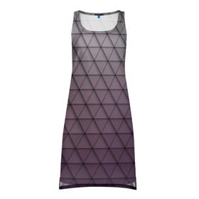 Платье-майка 3D с принтом Кольчуга из треугольников в Кировске, 100% полиэстер | полуприлегающий силуэт, широкие бретели, круглый вырез горловины, удлиненный подол сзади. | абстракция | геометрия | текстура | узор