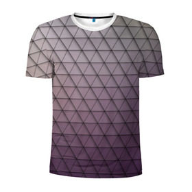 Мужская футболка 3D спортивная с принтом Кольчуга из треугольников в Кировске, 100% полиэстер с улучшенными характеристиками | приталенный силуэт, круглая горловина, широкие плечи, сужается к линии бедра | абстракция | геометрия | текстура | узор