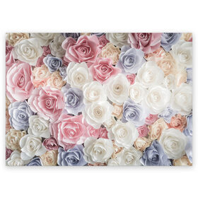 Поздравительная открытка с принтом Букет из роз в Кировске, 100% бумага | плотность бумаги 280 г/м2, матовая, на обратной стороне линовка и место для марки
 | Тематика изображения на принте: розы | цветы