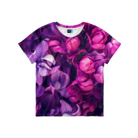 Детская футболка 3D с принтом Тюльпановый сад в Кировске, 100% гипоаллергенный полиэфир | прямой крой, круглый вырез горловины, длина до линии бедер, чуть спущенное плечо, ткань немного тянется | flower | краски | природа | розы | тюльпаны | цветы