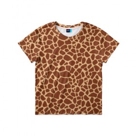 Детская футболка 3D с принтом Жираф в Кировске, 100% гипоаллергенный полиэфир | прямой крой, круглый вырез горловины, длина до линии бедер, чуть спущенное плечо, ткань немного тянется | Тематика изображения на принте: africa | afro | etnos | girafe | африка | афро | жираф | этно