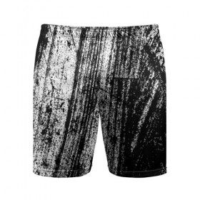 Мужские шорты 3D спортивные с принтом Необычная штриховка в Кировске,  |  | абстракция | абстракция красок | брызги красок | краска | потертость красок | текстура | царапины | черно белый | штрихи