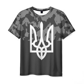 Мужская футболка 3D с принтом Милитари Украина Реверс в Кировске, 100% полиэфир | прямой крой, круглый вырез горловины, длина до линии бедер | Тематика изображения на принте: 