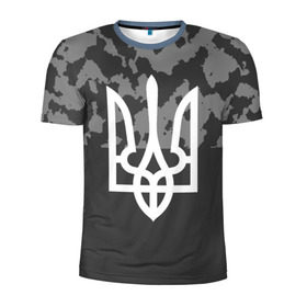 Мужская футболка 3D спортивная с принтом Милитари Украина Реверс в Кировске, 100% полиэстер с улучшенными характеристиками | приталенный силуэт, круглая горловина, широкие плечи, сужается к линии бедра | 