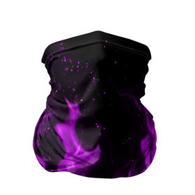 Бандана-труба 3D с принтом Фиолетовый огонь в Кировске, 100% полиэстер, ткань с особыми свойствами — Activecool | плотность 150‒180 г/м2; хорошо тянется, но сохраняет форму | Тематика изображения на принте: лиловый | пламя | яркий
