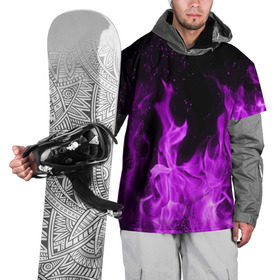 Накидка на куртку 3D с принтом Фиолетовый огонь в Кировске, 100% полиэстер |  | Тематика изображения на принте: лиловый | пламя | яркий