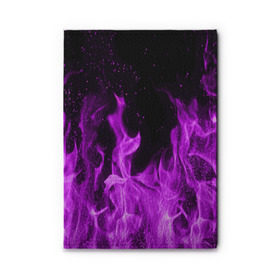 Обложка для автодокументов с принтом Фиолетовый огонь в Кировске, натуральная кожа |  размер 19,9*13 см; внутри 4 больших “конверта” для документов и один маленький отдел — туда идеально встанут права | лиловый | пламя | яркий