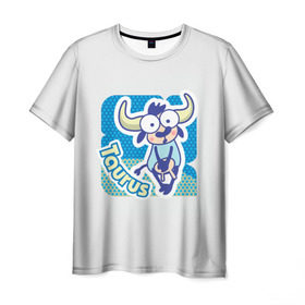 Мужская футболка 3D с принтом Телец (Taurus) в Кировске, 100% полиэфир | прямой крой, круглый вырез горловины, длина до линии бедер | 