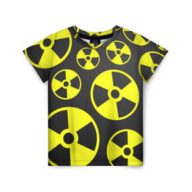 Детская футболка 3D с принтом Радиация в Кировске, 100% гипоаллергенный полиэфир | прямой крой, круглый вырез горловины, длина до линии бедер, чуть спущенное плечо, ткань немного тянется | Тематика изображения на принте: радиация | радиоактивность