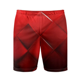 Мужские шорты 3D спортивные с принтом Red squares в Кировске,  |  | абстракция | геометрия | квадрат | текстура