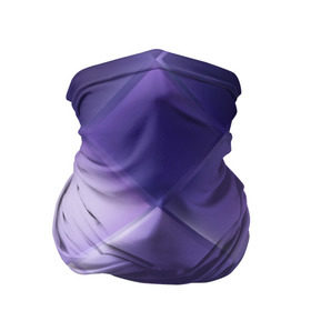 Бандана-труба 3D с принтом Фиолетовые грани в Кировске, 100% полиэстер, ткань с особыми свойствами — Activecool | плотность 150‒180 г/м2; хорошо тянется, но сохраняет форму | Тематика изображения на принте: абстракция | геометрия | квадрат | текстура | фиолетовый