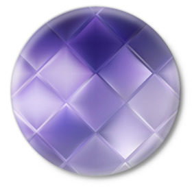Значок с принтом Фиолетовые грани в Кировске,  металл | круглая форма, металлическая застежка в виде булавки | абстракция | геометрия | квадрат | текстура | фиолетовый