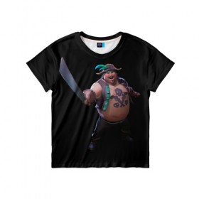 Детская футболка 3D с принтом Sea of thieves в Кировске, 100% гипоаллергенный полиэфир | прямой крой, круглый вырез горловины, длина до линии бедер, чуть спущенное плечо, ткань немного тянется | 