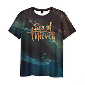 Мужская футболка 3D с принтом Sea of thieves в Кировске, 100% полиэфир | прямой крой, круглый вырез горловины, длина до линии бедер | sea of thieves
