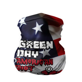Бандана-труба 3D с принтом Green Day American Idiot в Кировске, 100% полиэстер, ткань с особыми свойствами — Activecool | плотность 150‒180 г/м2; хорошо тянется, но сохраняет форму | Тематика изображения на принте: american idiot | green day | альтернативный | билли джо армстронг | грин дей | группа | зелёный день | майк дёрнт | музыка | панк | поп | поппанк | рок | сша | тре кул | флаг