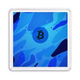 Магнит 55*55 с принтом Blue Sea Camo Bitcoin в Кировске, Пластик | Размер: 65*65 мм; Размер печати: 55*55 мм | blue | camo | camouflage | coin | crypto | currency | ethereum | litecoin | mining | token | биткоин | биток | камо | камуфляж | крипта | крипто | криптовалюта | лайткоин | майнинг | ферма | эфир