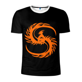 Мужская футболка 3D спортивная с принтом phoenix в Кировске, 100% полиэстер с улучшенными характеристиками | приталенный силуэт, круглая горловина, широкие плечи, сужается к линии бедра | phenix | phoenix | огненная птица | огонь