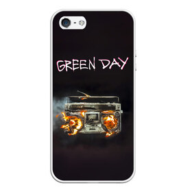Чехол для iPhone 5/5S матовый с принтом Green Day магнитофон в огне в Кировске, Силикон | Область печати: задняя сторона чехла, без боковых панелей | american idiot | green day | альтернативный | билли джо армстронг | грин дей | группа | зелёный день | майк дёрнт | музыка | панк | поп | поппанк | рок | тре кул