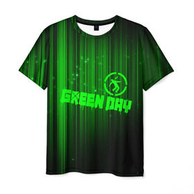 Мужская футболка 3D с принтом Green Day лучи в Кировске, 100% полиэфир | прямой крой, круглый вырез горловины, длина до линии бедер | american idiot | green day | альтернативный | билли джо армстронг | грин дей | группа | зелёный день | майк дёрнт | музыка | надпись | панк | поп | поппанк | рок | тре кул