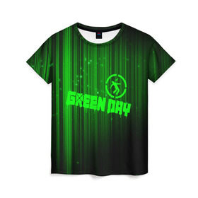 Женская футболка 3D с принтом Green Day лучи в Кировске, 100% полиэфир ( синтетическое хлопкоподобное полотно) | прямой крой, круглый вырез горловины, длина до линии бедер | american idiot | green day | альтернативный | билли джо армстронг | грин дей | группа | зелёный день | майк дёрнт | музыка | надпись | панк | поп | поппанк | рок | тре кул