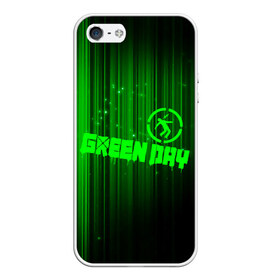 Чехол для iPhone 5/5S матовый с принтом Green Day лучи в Кировске, Силикон | Область печати: задняя сторона чехла, без боковых панелей | american idiot | green day | альтернативный | билли джо армстронг | грин дей | группа | зелёный день | майк дёрнт | музыка | надпись | панк | поп | поппанк | рок | тре кул