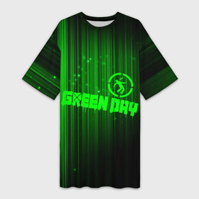 Платье-футболка 3D с принтом Green Day лучи в Кировске,  |  | american idiot | green day | альтернативный | билли джо армстронг | грин дей | группа | зелёный день | майк дёрнт | музыка | надпись | панк | поп | поппанк | рок | тре кул