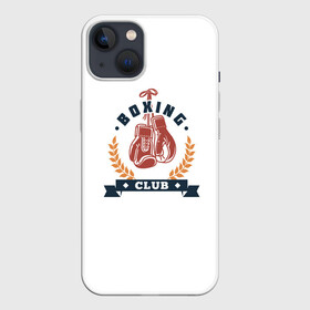 Чехол для iPhone 13 с принтом BOXING CLUB в Кировске,  |  | бокс | звезды | клуб | перчатки | чемпион
