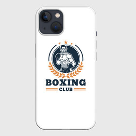 Чехол для iPhone 13 с принтом BOXING CLUB в Кировске,  |  | бокс | клуб | перчатки | спорт | чемпион