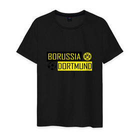 Мужская футболка хлопок с принтом Borussia Dortmund - New Design 2018 в Кировске, 100% хлопок | прямой крой, круглый вырез горловины, длина до линии бедер, слегка спущенное плечо. | боруссия дортмунд