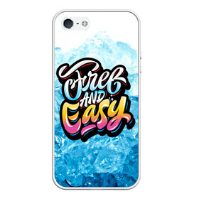 Чехол для iPhone 5/5S матовый с принтом Free and Easy в Кировске, Силикон | Область печати: задняя сторона чехла, без боковых панелей | beach | miami | граффити | желтый | закат | краски | лед | майами | надписи | панама | пляж | розовый | солнце | фламинго | яркие