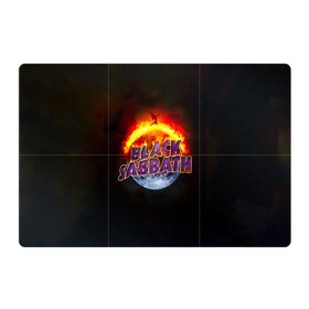Магнитный плакат 3Х2 с принтом Black Sabbath земля в огне в Кировске, Полимерный материал с магнитным слоем | 6 деталей размером 9*9 см | black sabbath | группа | метал | надпись | оззи | осборн | хард рок | хеви метал