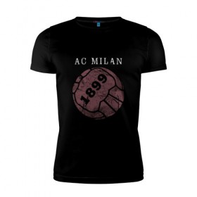 Мужская футболка премиум с принтом AC Milan - 1899 Vintage (2018) в Кировске, 92% хлопок, 8% лайкра | приталенный силуэт, круглый вырез ворота, длина до линии бедра, короткий рукав | Тематика изображения на принте: 