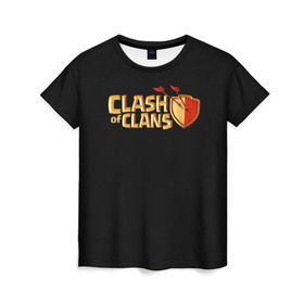 Женская футболка 3D с принтом Clash of Clans в Кировске, 100% полиэфир ( синтетическое хлопкоподобное полотно) | прямой крой, круглый вырез горловины, длина до линии бедер | игра | кланс | клэш | онлайн | оф | стратегия