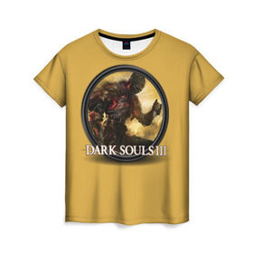 Женская футболка 3D с принтом Dark Souls в Кировске, 100% полиэфир ( синтетическое хлопкоподобное полотно) | прямой крой, круглый вырез горловины, длина до линии бедер | dark souls | praise the sun | you died | дарк соулс | темные души