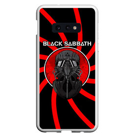 Чехол для Samsung S10E с принтом Солдат Black Sabbath в Кировске, Силикон | Область печати: задняя сторона чехла, без боковых панелей | black sabbath | ozzy osbourne | альбом | билл уорд | гизер батлер | группа | летчик | метал | музыка | надпись | оззи | осборн | песни | рок | тони айомми | хард рок | хеви метал | шлем