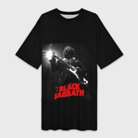 Платье-футболка 3D с принтом Black Sabbath в Кировске,  |  | black sabbath | ozzy osbourne | билл уорд | гизер батлер | гитара | группа | метал | музыка | надпись | оззи | осборн | песни | рок | солист | тони айомми | хард рок | хеви метал
