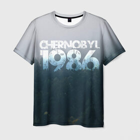 Мужская футболка 3D с принтом Чернобыль 1986 в Кировске, 100% полиэфир | прямой крой, круглый вырез горловины, длина до линии бедер | 1986 | дым | завод | лес | опасность | радиация | чаэс | чернобыль | экология