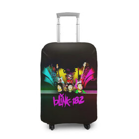 Чехол для чемодана 3D с принтом Группа Blink-182 в Кировске, 86% полиэфир, 14% спандекс | двустороннее нанесение принта, прорези для ручек и колес | 