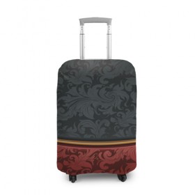 Чехол для чемодана 3D с принтом Узоры Black and Red в Кировске, 86% полиэфир, 14% спандекс | двустороннее нанесение принта, прорези для ручек и колес | красный | узоры | цветы | черный
