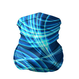 Бандана-труба 3D с принтом Синие вихри в Кировске, 100% полиэстер, ткань с особыми свойствами — Activecool | плотность 150‒180 г/м2; хорошо тянется, но сохраняет форму | абстракция | вихрь | синий | текстура