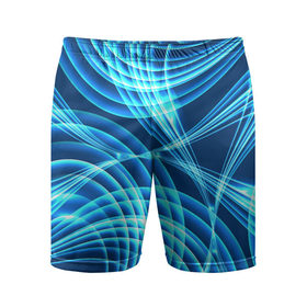 Мужские шорты 3D спортивные с принтом Синие вихри в Кировске,  |  | абстракция | вихрь | синий | текстура