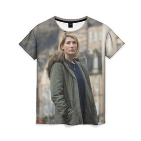 Женская футболка 3D с принтом Доктор в Кировске, 100% полиэфир ( синтетическое хлопкоподобное полотно) | прямой крой, круглый вырез горловины, длина до линии бедер | doctor who | tardis | доктор кто | тардис