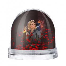 Водяной шар с принтом The 13TH Doctor в Кировске, Пластик | Изображение внутри шара печатается на глянцевой фотобумаге с двух сторон | Тематика изображения на принте: cosmos | doctor who | space | tardis | доктор кто | космос | тардис