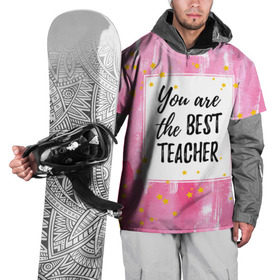 Накидка на куртку 3D с принтом Лучший учитель в Кировске, 100% полиэстер |  | день учителя | учитель