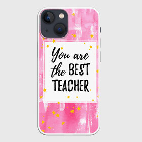 Чехол для iPhone 13 mini с принтом Лучший учитель в Кировске,  |  | день учителя | учитель