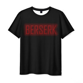 Мужская футболка 3D с принтом BERSERK в Кировске, 100% полиэфир | прямой крой, круглый вырез горловины, длина до линии бедер | аниме | берсерк | гатс | гриффит | доспех берсерка | черный мечник