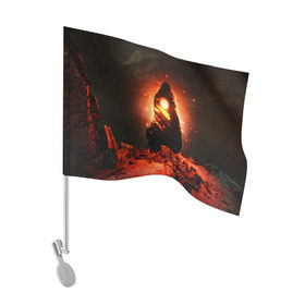 Флаг для автомобиля с принтом Ведьмак 3 / The Witcher 3 в Кировске, 100% полиэстер | Размер: 30*21 см | the | wather | wild hun | амулет | ведьмак | видьмак | геральт | девушки | дикая | охота