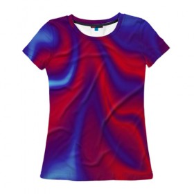 Женская футболка 3D с принтом Глянец ночь в Кировске, 100% полиэфир ( синтетическое хлопкоподобное полотно) | прямой крой, круглый вырез горловины, длина до линии бедер | color | paint | абстракция | абстракция красок | краска | разводы | разводы красок | цветные краски | яркие краски